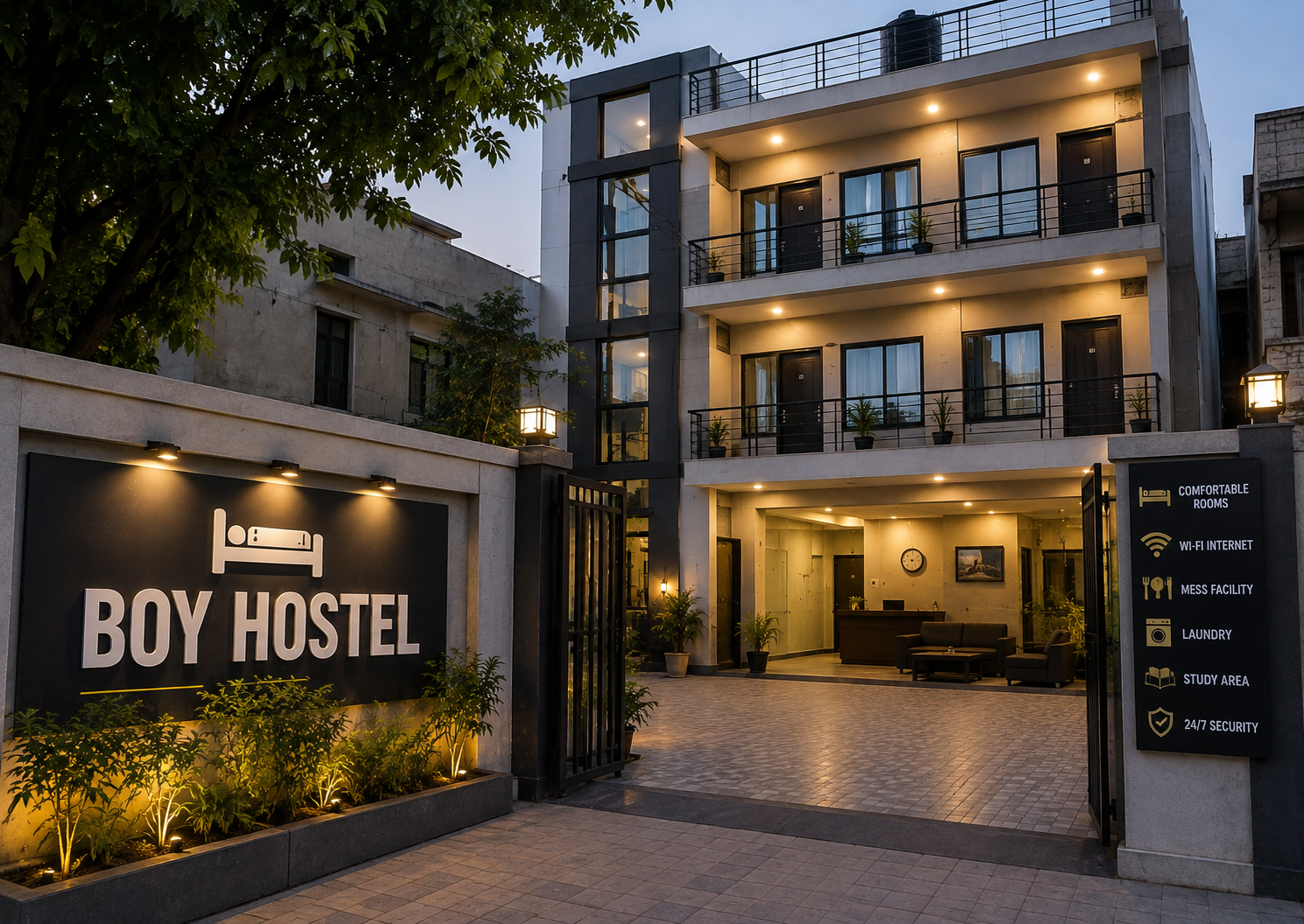 Punjab Mobile Hostel for Boys in Mozang, Lahore, for out-of-city students